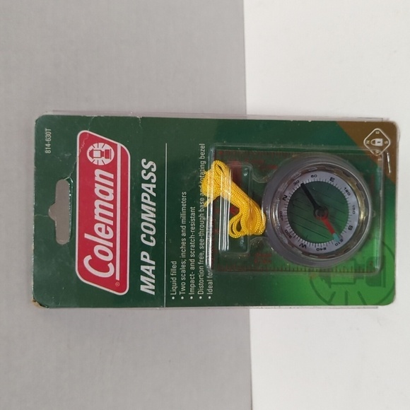 🐢Coleman Liquid Filled Map - vintage New in Package - Picture 1 of 3